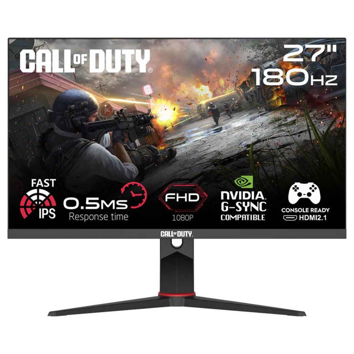 GAMEON COD27FHD180IPS  Call Of Duty (COD) 27" FHD, 180Hz, MPRT 0.5ms, HDMI 2.1, Fast IPS Gaming Monitor (Supports VRR & PS5) - Black