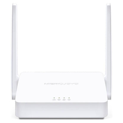 MERCUSYS MW302R N300 Single-Band Wi-Fi 4 Router | 300 Mbps 2.4 GHz | 2× 5 dBi Antennas | Router, Access Point, Repeater &amp; WISP Modes | IPv6 | White