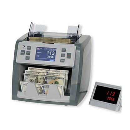 HQ-V1 Single Pocket Money Counter – Dual CIS, 25 Currencies, Multi-Currency Value Counting Machine