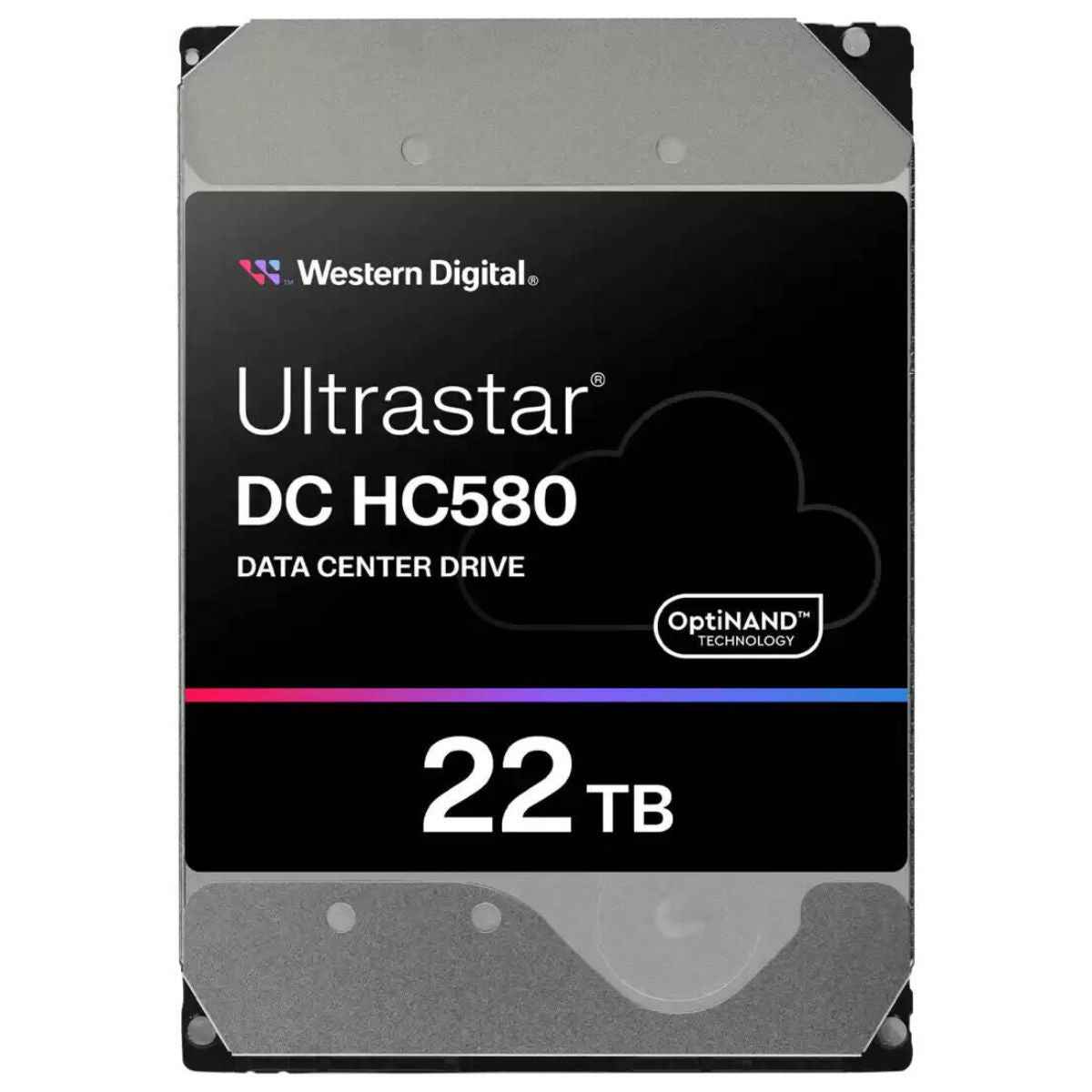 Western Digital Ultrastar DC HC580 Data Center Internal HDD, 22TB Capacity, 3.5" Form Factor, SATA Interface, Up to 291 MB/s Transfer Rate, 7200 RPM, 512MB Cache Size | WUH722422ALE6L4 / 0F62785