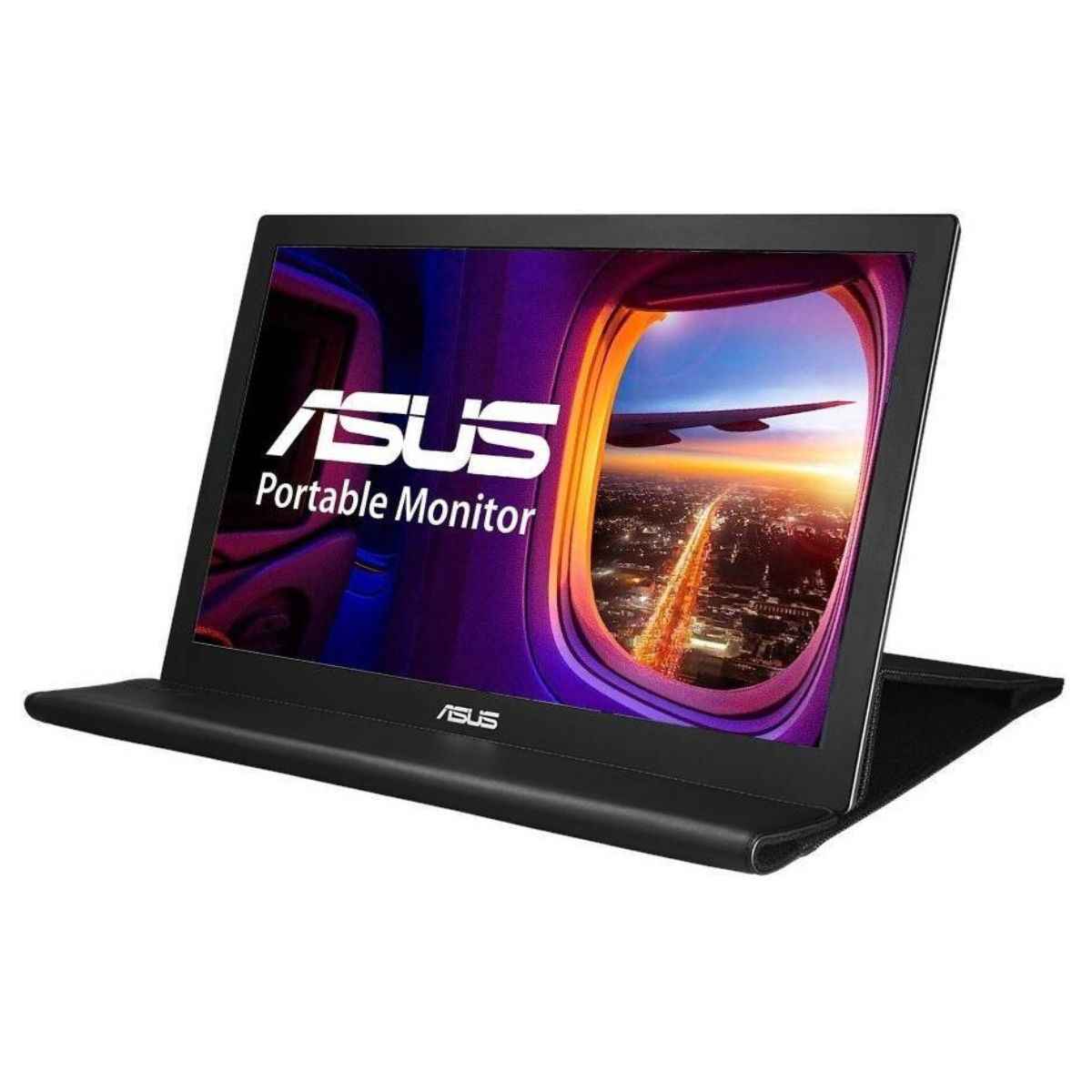 ASUS MB168B Portable Monitor, 15.6" WXGA TN Display, 60Hz Refresh Rate, 11ms Response Time, USB 3.0 Connectivity, Auto-Rotating Display, EzLink Technology, Black | 90LM00I0-B01170