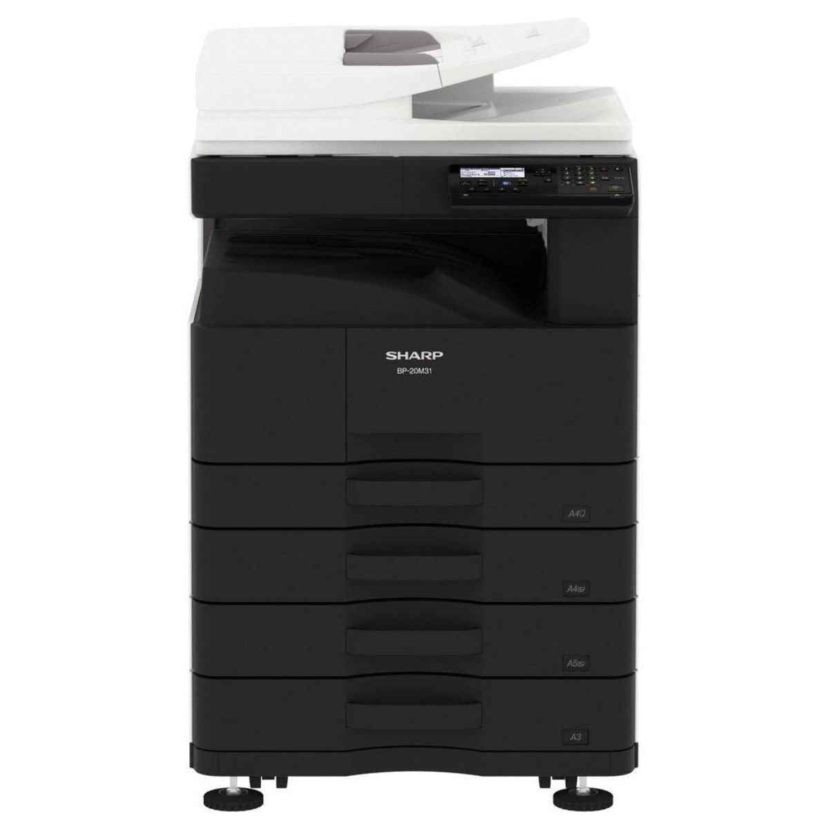 SHARP BP-20M24 Multifunctional Laser Printer, Up to 24 ppm Speed, 600 x 600 DPI Max Resolution, 1850 Sheets Max Paper Capacity, Built-In Stackless Duplex | BP20M24