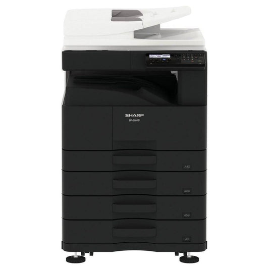 SHARP BP-20M24 Multifunctional Laser Printer, Up to 24 ppm Speed, 600 x 600 DPI Max Resolution, 1850 Sheets Max Paper Capacity, Built-In Stackless Duplex | BP20M24