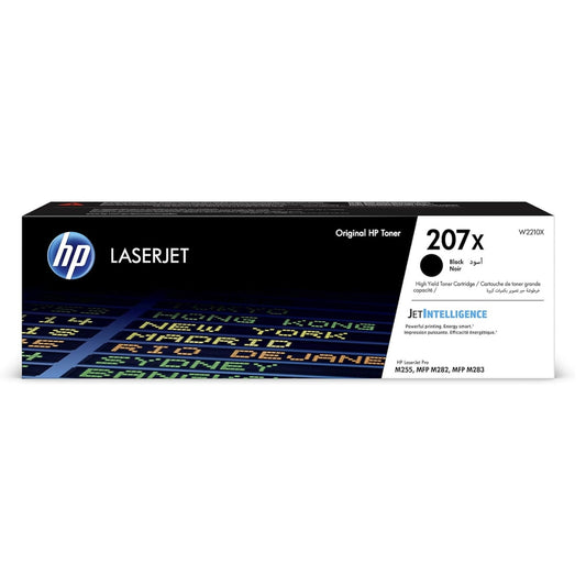 HP 207X High Yield Black Original LaserJet Toner Cartridge – W2210X, High Yield Performance, Sharp Black Printing