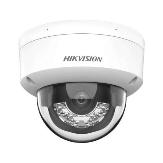 Hikvision DS-2CD1143G2-LIU 4MP Fixed Dome IP Camera with Smart Hybrid Light, 2.8mm Lens, Built-in Microphone &amp; AcuSense AI, IP67 &amp; IK08 Protection