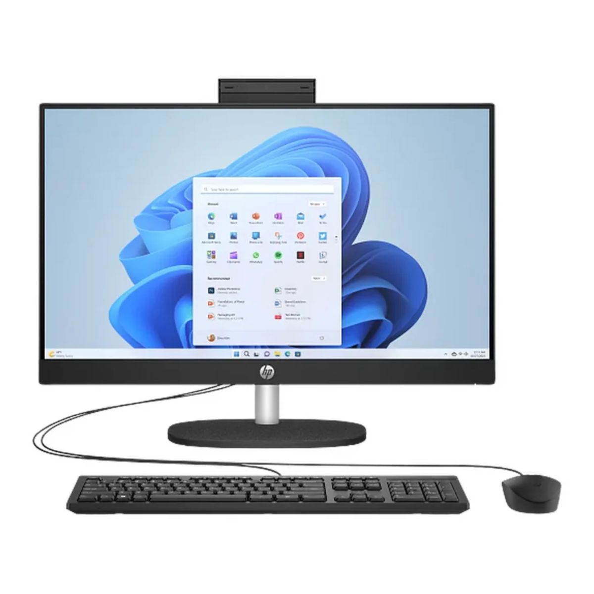 HP 24-cr1091 All-in-One Desktop PC | Intel Core Ultra 5 125U | 8GB DDR5 | 512GB SSD | 23.8-Inch FHD | DOS | D18YNEA-ENG