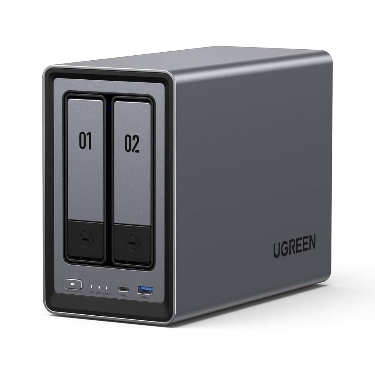 UGREEN NASync DXP2800 2-Bay Desktop NAS – Intel N100, 76TB Storage, 4K HDMI (Diskless)