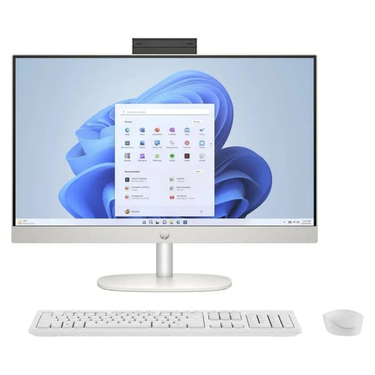 HP 24-CR0007NE All-in-One Desktop PC | AMD Ryzen 5 7520U | 8GB LPDDR5 | 512GB SSD | 23.8-Inch FHD | Windows 11 Home | 9C9F9EA