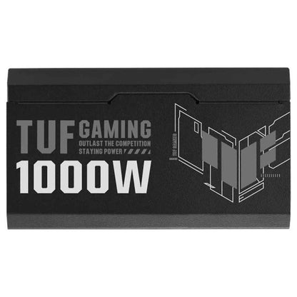 Asus TUF Gaming 1000W ATX Power Supply Unit, 80 Plus Gold Certification, Fully Modular, 135mm Fan, Dual Ball Fan Bearings, Axial-tech Fan Design, Military-grade, Black