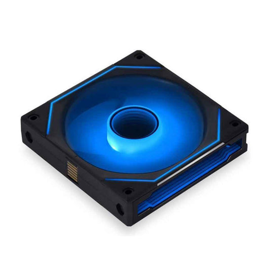 Lian Li SL-Infinity 120 RGB UNI Fan – Infinity Mirror Design, 2100 RPM, 61.3 CFM Airflow, PWM, Fluid Dynamic Bearing, Pack of 3 | Black / White