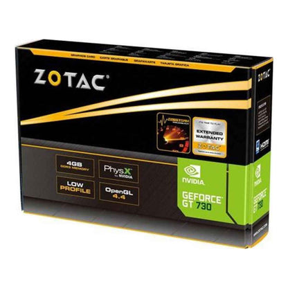 ZOTAC GeForce GT 730 LP Graphics Card | 4GB DDR3 Memory | PCI Express Graphics Card | Multi-Monitor Support | Low Power Consumption | ZT-71115-20L