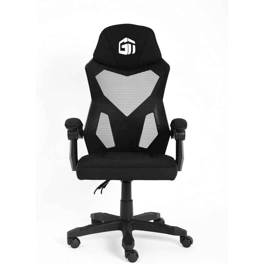 GamerTek Ignite Gaming Chair – Breathable Mesh & Fabric, Ergonomic Design, 120kg Capacity