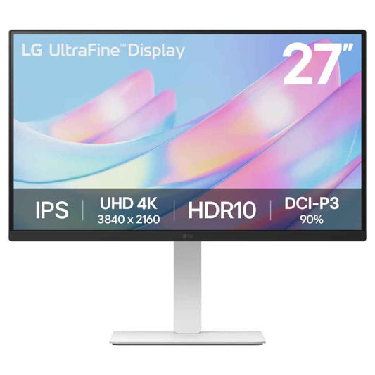 LG UltraFine 27" 4K UHD Monitor | IPS Display | 60Hz Refresh Rate | 5ms Response Time | HDR Support | White | 27US550-W | Without Box