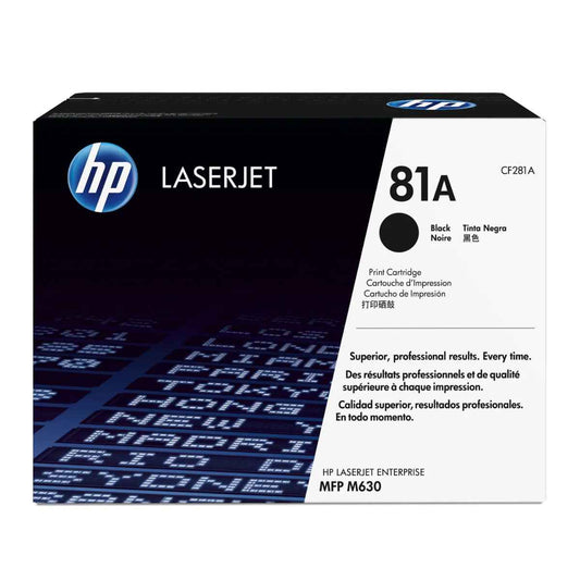 HP 81A Black Original LaserJet Toner Cartridge – CF281A, Genuine HP Toner, Approx. 10,500 Pages, JetIntelligence Technology, Black