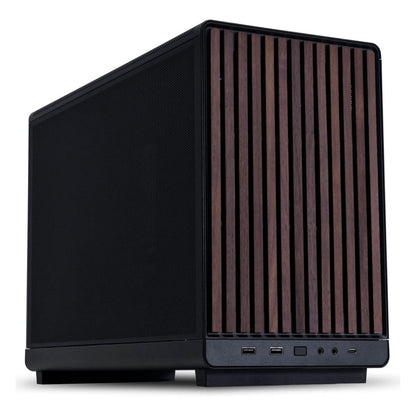 Lian Li A3-mATX Micro ATX PC Case, 360mm Radiator Support, 10x Fan Support, Mesh Panels, Wood Edition, Black | G99.A3X-WD.00