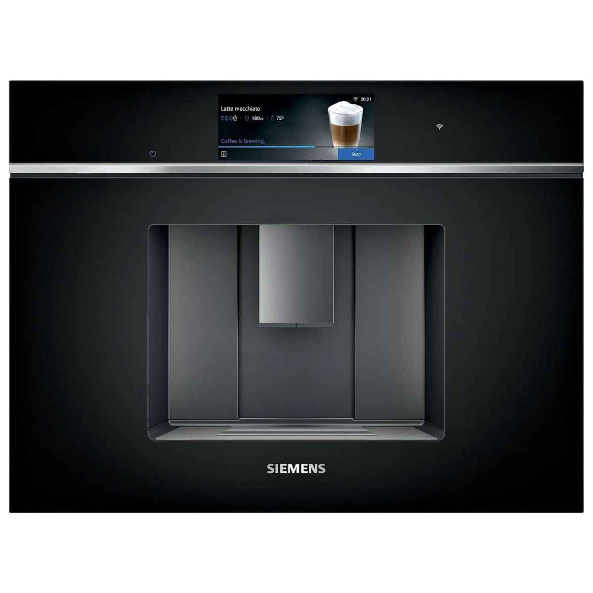 Siemens iQ700 Home Connect Built-In Fully Automatic Coffee Machine – CT718L1B0, Black Inox