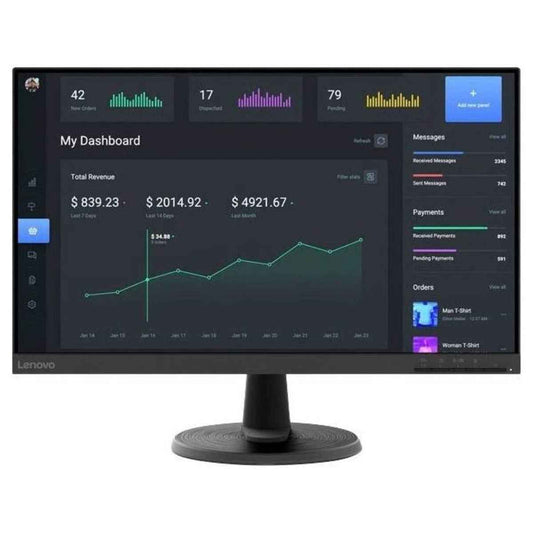Lenovo C24-40  23.8″ Flat Monitor – VA FHD Display, 75Hz, 5ms, HDMI, WLED Backlight | 63DCKAT6UK