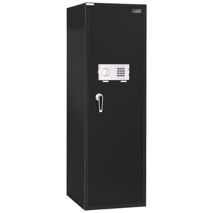 Rubik Large Safe Box 1.3 Meter Tall, Digital Keypad and Key Lock, Security Locker for Money Files folder Documents Jewelry Home Office (130x40x50cm) RB130EG Black