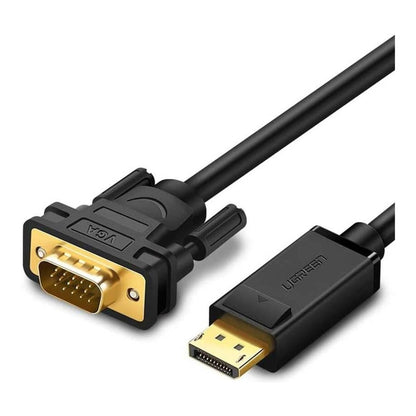 UGREEN DP105 DisplayPort to VGA Cable | Male to Male | 1080P @ 60Hz | 1.5m | Gold-Plated | Black | 10247