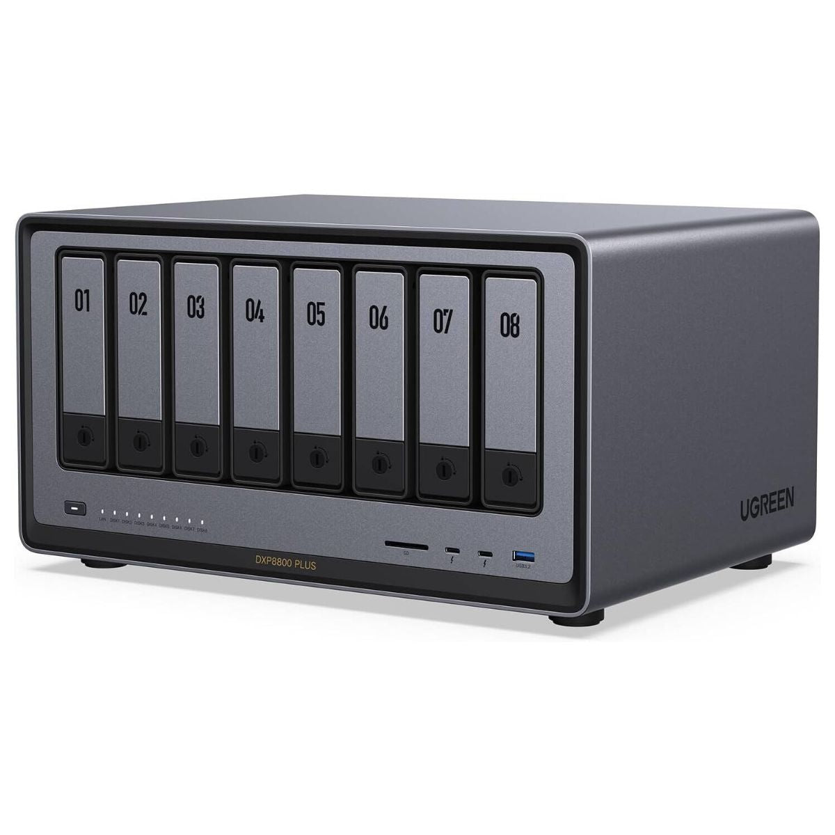 UGREEN NASync DXP8800 Plus 8-Bay Desktop NAS – Intel i5-1235U, 8GB DDR5, 2x 10GbE, Thunderbolt 4, 8K HDMI (Diskless)