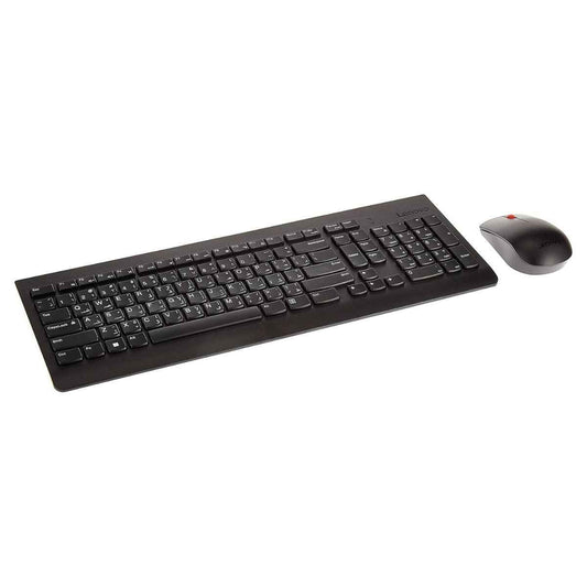 Lenovo Essential 470 Wireless Keyboard and Mouse Combo, Full-Size 2.5-Zone Keyboard, Spill-Resistant Design, 1200 DPI Wireless Mouse, English-Arabic Layout, Black | 4X30M39499