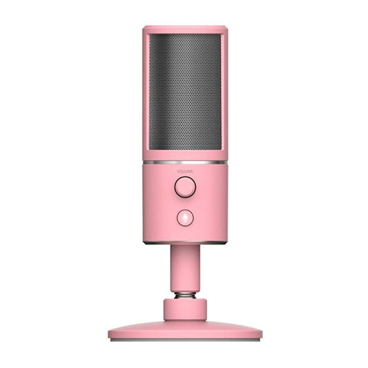 Razer Seiren X Quartz Streaming Microphone Pink RZ19-02290300-R3M1, Compact USB Condenser Microphone, Built-in Shock Absorber, Super cardioid Recording Pattern for Diffuser and Streamer
