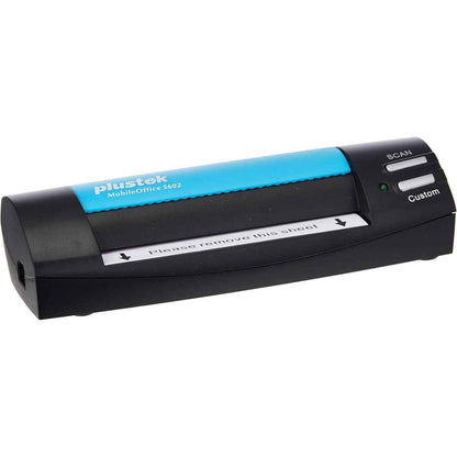 Plustek MobileOffice S602 Portable Card, Receipt and Photo Scanner – USB Powered, 1200 dpi, Compact Mobile Scanner