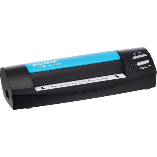 Plustek MobileOffice S602 Portable Card, Receipt and Photo Scanner – USB Powered, 1200 dpi, Compact Mobile Scanner