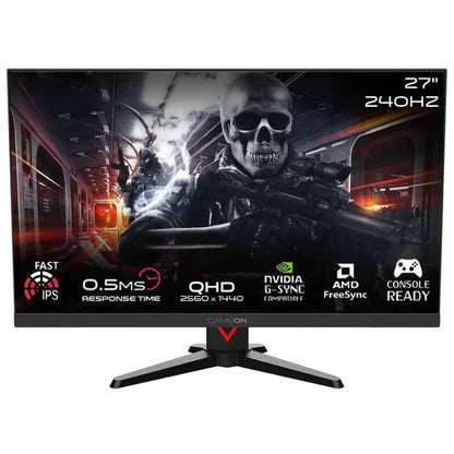 GAMEON GOMD27QHD240IPS Dominator Series 27" QHD, 240Hz, MPRT 0.5ms, HDMI 2.1, Fast IPS Gaming Monitor (Supports PS5) - Black