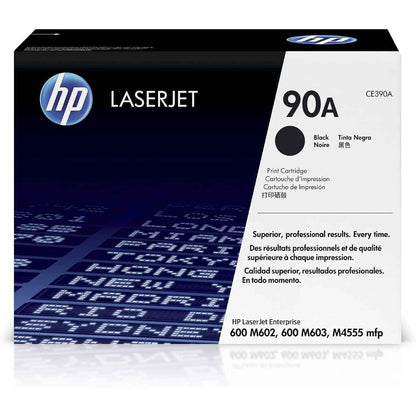 HP 90A Original Black LaserJet Toner Cartridge | CE390A | Up to 10,000 Pages | Genuine HP Toner