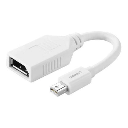 UGREEN 10445 Mini DisplayPort Male to DisplayPort Female Cable | 8.64Gbps | 2560×1600 @ 60Hz | 15cm | White