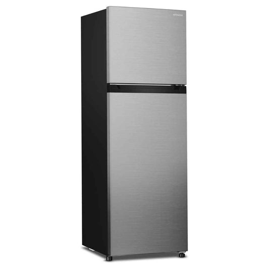 HITACHI 380L Gross Top Mount Refrigerator | Inverter Compressor | No Frost Technology | Triple Power Filter | Door Alarm | LED Lighting | Twist Ice Tray | Inox Finish | HRTN5275MFXAE
