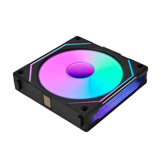 Lian Li SL-Infinity 120 Reverse Blade UNI Fan – 2100 RPM, 63.6 CFM Airflow, FDB Bearing, Single Pack | Black / White