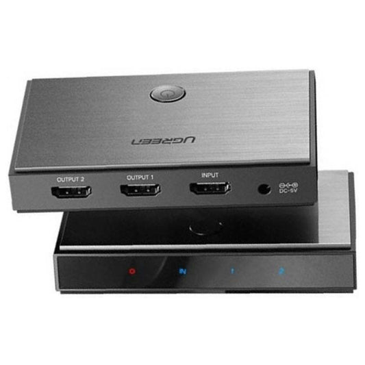 UGREEN 50707 HDMI Splitter | 1 Input 2 Output | 4K @ 60Hz | 3D | HDCP 2.2 | EDID | Black
