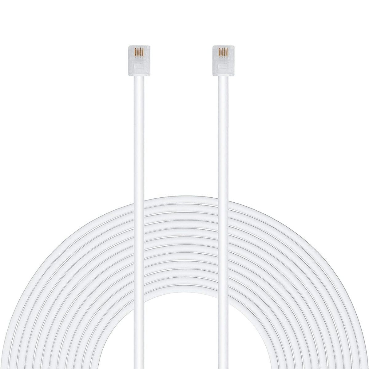 DKURVE RJ-11 6P4C Telephone Landline Extension Cable 0.5M