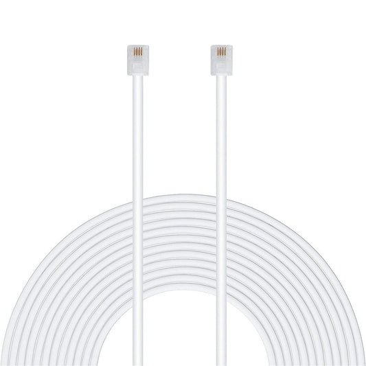 DKURVE RJ-11 6P4C Telephone Landline Extension Cable 0.5M