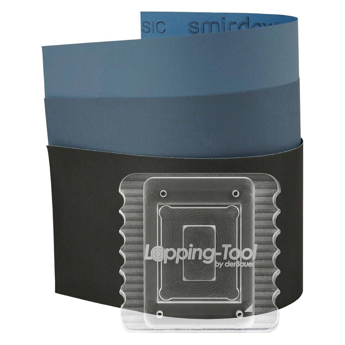 Thermal Grizzly Lapping Tool for Intel 12th Gen CPU Contact Frame | Acrylic Glass | 400 / 1200 / 2500 Grit Sanding Paper | TG-ILT-12G