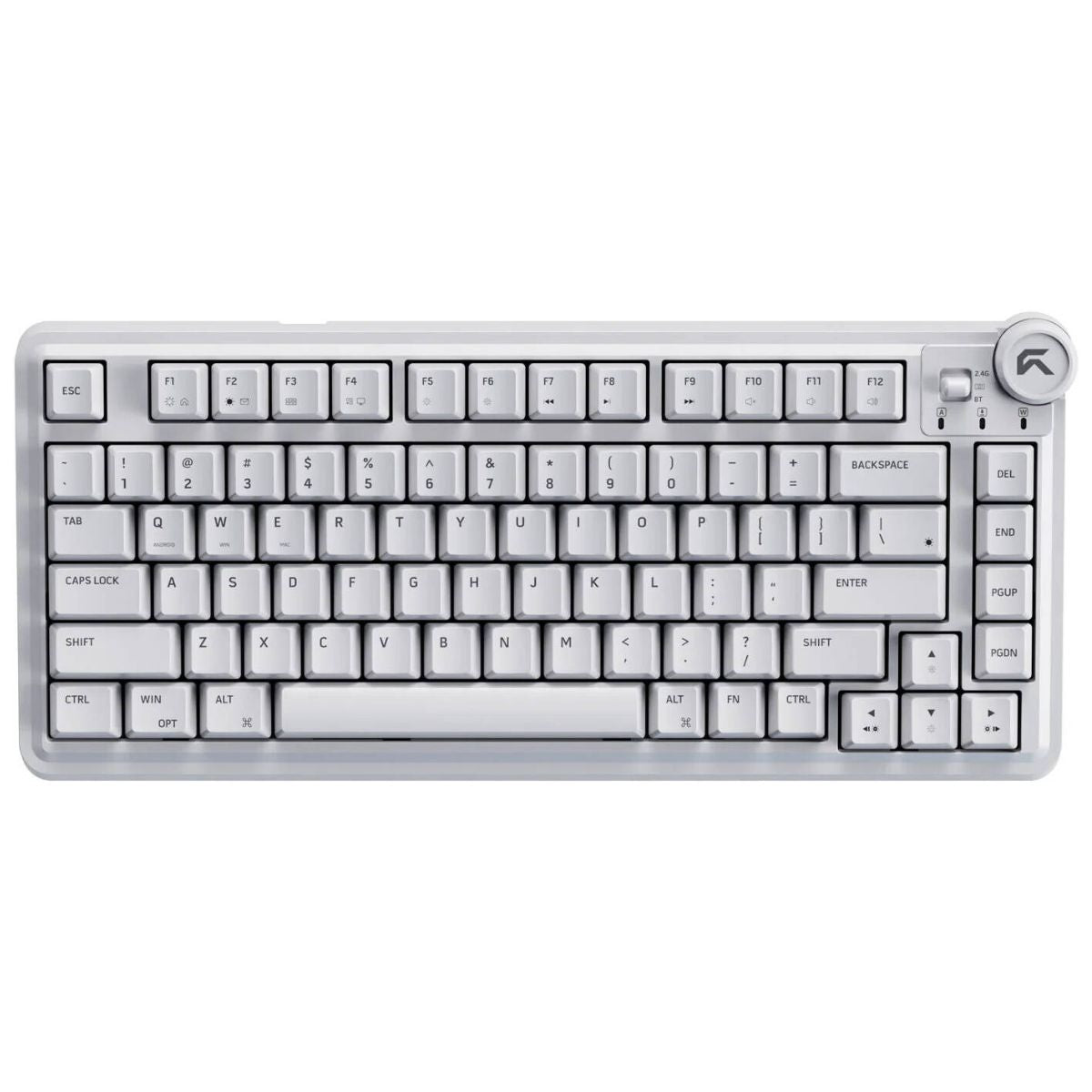 Cybeart Nighthawk 75 Signature Edition Gaming Keyboard – Tri-Mode, RGB, Hot-Swappable, 75% Layout (Batman / Black-Red-Gray / White)