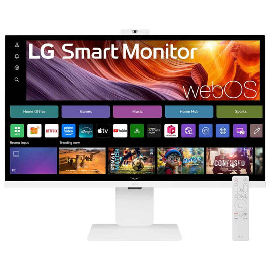 LG 32U850SA-W Smart Monitor – 32" 4K UHD IPS Display, webOS, Built-in Camera, HDR10 (White)