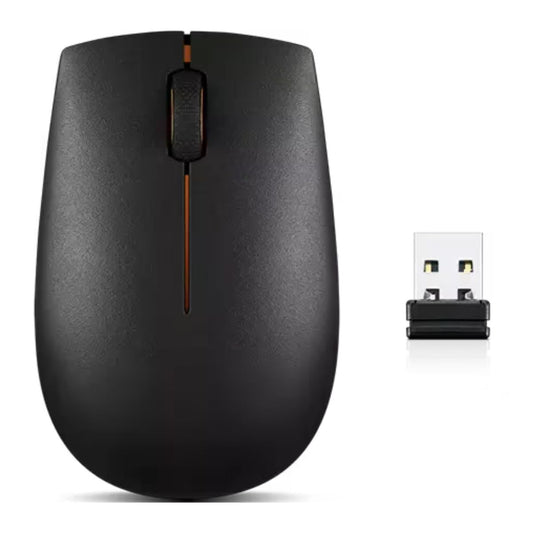 Lenovo 300 Wireless Compact Mouse, 2.4 GHz RF Wireless Connection, 1,000dpi Laser Sensor, 3 Buttons, 32' / 10m Wireless Range, Single AA Battery, Black | GX30K79402