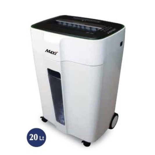 Maxi Micro Cut Shredder MX-DM120M – High Security Micro-Cut, 12-Sheet Capacity, 3×10mm Shred Size, 20L Bin, P-5 Security Level, Black