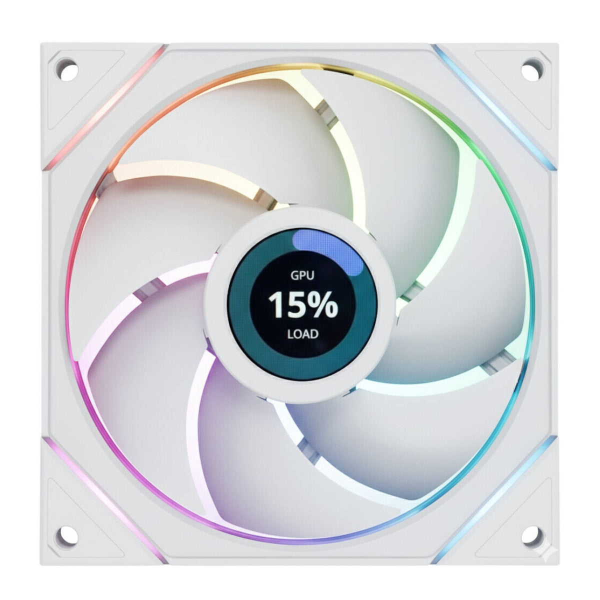 Lian-Li UNI FAN TL140 LCD Wireless Case Fan – 140mm Fan, 1.6" IPS Display, 1600 RPM, 68.1 CFM Airflow, Fluid Dynamic Bearing, White | 14TLLCD1W1W