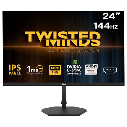 Twisted Minds ECO Series 24-Inch FHD IPS Gaming Monitor | 144Hz | 1ms MPRT | 99% sRGB | TM24FHD144IPS | WORKING UNIT WITH BOX:- INSIDE NO CUSHIONS
