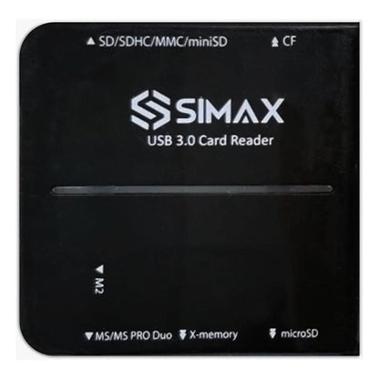 Simax All in 1 Card Reader, Up to 5Gbps Transfer Rate, Backwards Compatible with USB 2.0/1.1, USB 3.0 Interface | SX-CRWAI1-U3