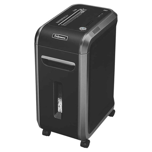 Fellowes Workgroup Cross Cut Shredder Model 99Ci With 100% Jam Proof, Safe Sense Technology & Castors For Office Use, 17 Sheet Shred Capacity