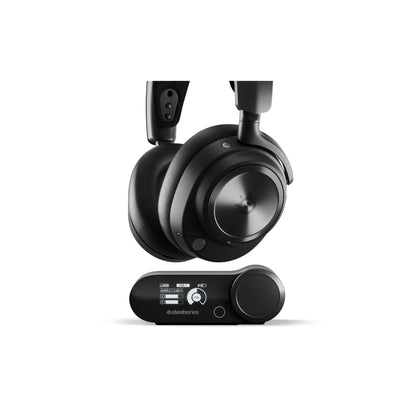 SteelSeries Arctis Nova Pro Wireless Gaming Headset, Infinity Power System, Dual Audio Streams, Active Noise Cancellation, ClearCast Gen 2 Mic, Compatible with PS4 / PS5 / PC, Black | 61520