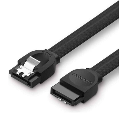 UGREEN SATA 3 Data Cable 0.5m | High-Speed SATA III 6Gbps Cable | Black | 30796