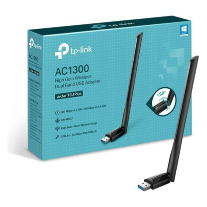 TP-Link Archer T3U Plus AC1300 USB 3.0 Wi-Fi Dongle | Dual Band MU-MIMO Adapter | High Gain Antenna