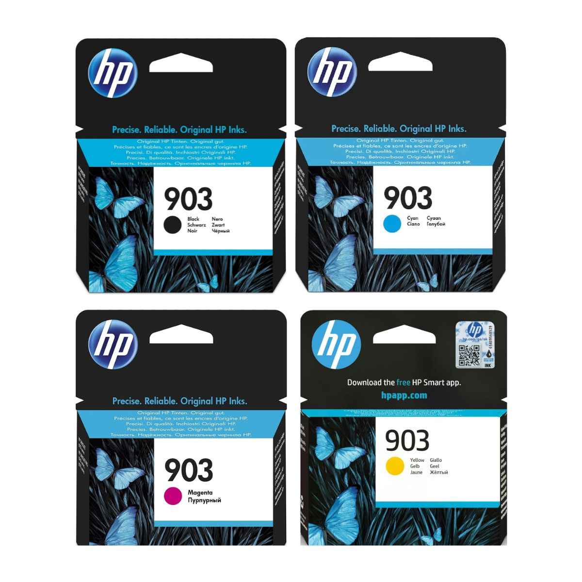 HP 903 Original Ink Cartridges | Black, Cyan, Magenta & Yellow | Genuine HP Ink for Professional Office Printing