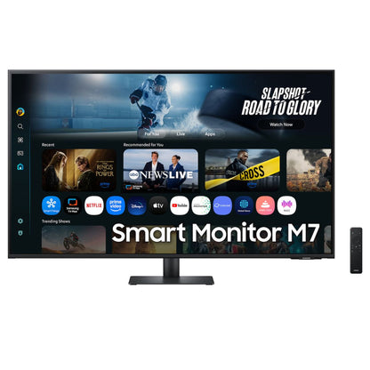 Samsung M7 M70F Smart Monitor, 43" VA Display, 4K UHD Resolution, 60Hz Refresh Rate, 4ms (GtG) Response Time, Tizen Operating System, WIFI5 & BT5.2 Connectivity, Black